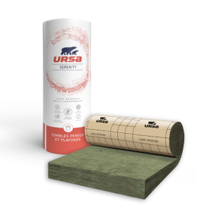 Ролка стъклена вата URSA SERENITY 40 крафт за тавани с дебелина 200 mm, 5x1,2 m, R=5