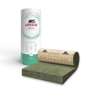 Ролков панел от стъклена вата URSA SERENITY 32 крафт стена, дебелина 100 mm, 2,7 x 1,2 m, R = 3,15